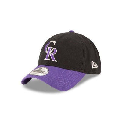 Purple Colorado Rockies Hat - New Era MLB Core Classic Alt 9TWENTY Adjustable Caps USA6951843